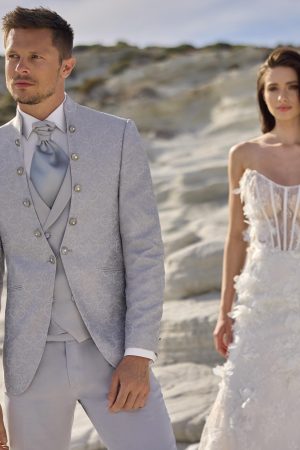 carlton gris Costume de mariage