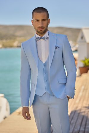 miami bleu ciel Costume de mariage